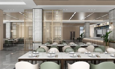 现代食堂3D模型下载